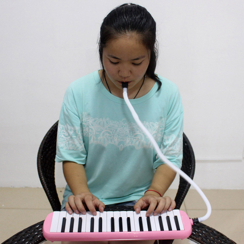 Musical Instrument Melodica - 32-toetsen roze melodica pianica muziekinstrument, lichtgewicht,