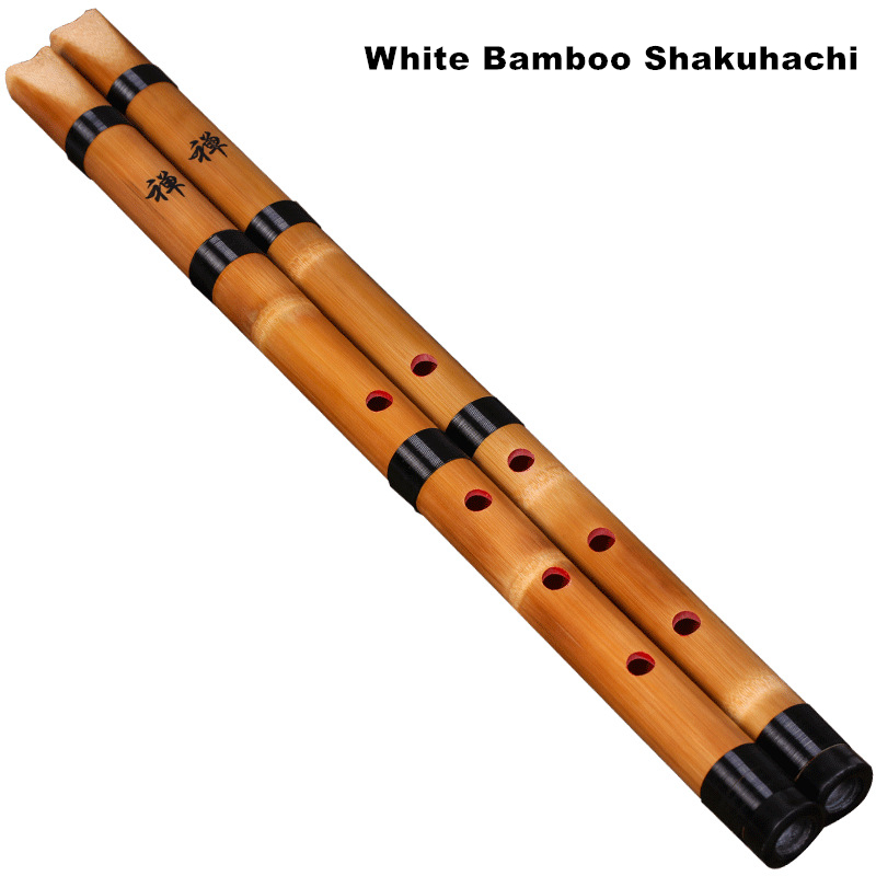 Musical Instrument Xiao - Handgemaakte natuurlijke witte bamboe Shakuhachi Chiba