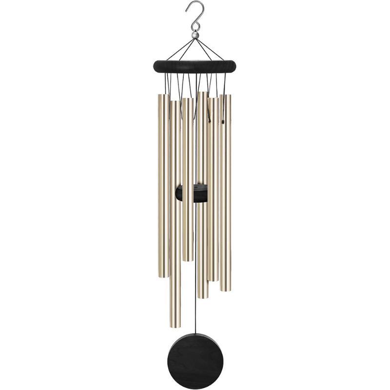 Wind Chime Tubular - Windgong met achthoekig hanglabel van rood