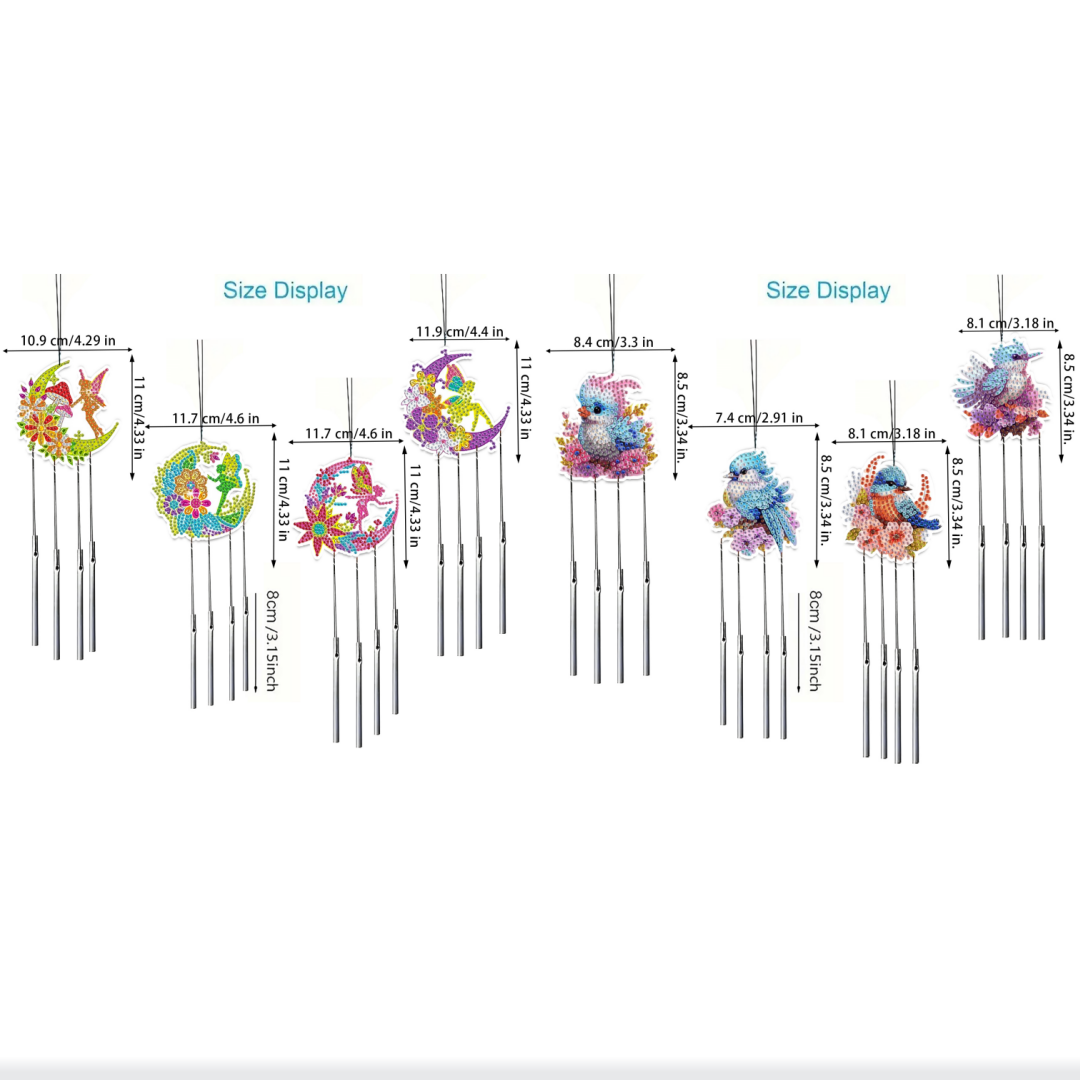 4 DIY vlinder diamantkunstset  - Wind Chime Tubular recensie en prijs